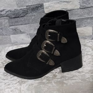 Rue21 Black Buckle Ankle Booties